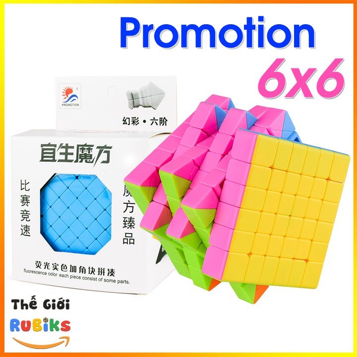Rubik 6x6 Promotion Stickerless Mặt Hồng Cao Cấp Xoay Êm Bền Đẹp