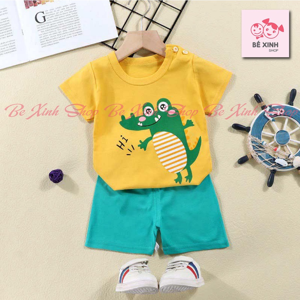 Đồ bộ Quần áo trẻ em cho bé trai bé gái nam nữ Minky Mom [Sale] Đồ bộ minky mom thun lạnh cho em bé gái trai NÚT VAI