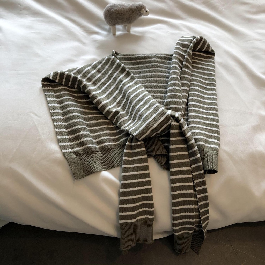 Bán Chạy!F &amp; X Khăn Choàng Cổ Lụa Dệt Kim Nhỏ Họa Tiết Kẻ Sọc Thời Trang Xuân Hè Cho Nữ