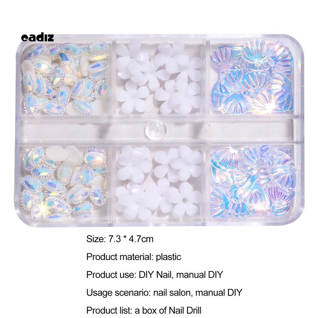 1 Hộp Phụ Kiện Trang Trí Móng Nghệ Thuật DIY Sáng Bóng