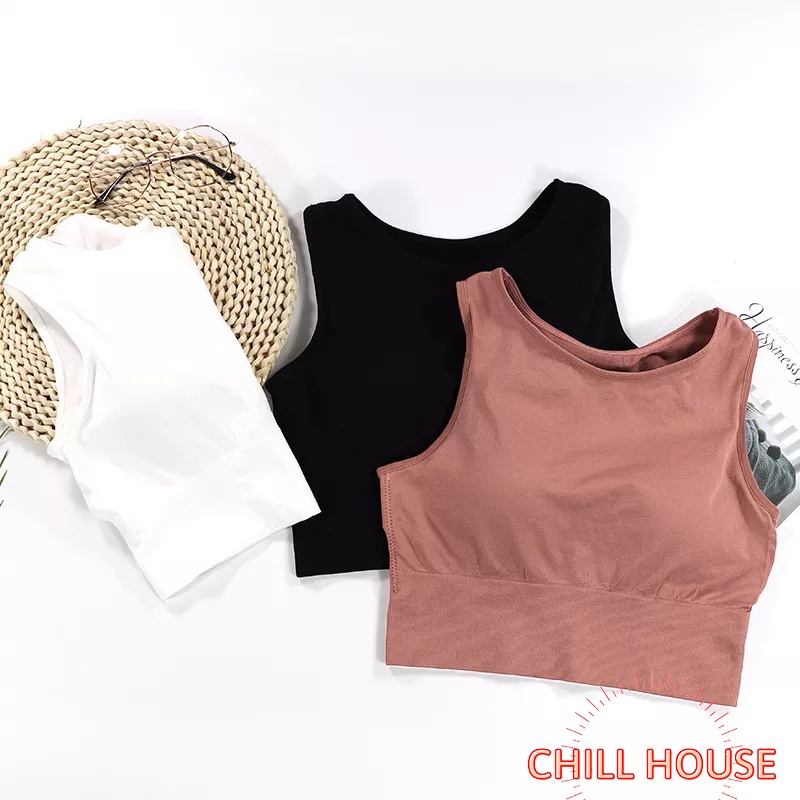 ÁO BRA CROPTOP 3 LỖ COTTON MỀM MẠI 3 MÀU THỜI TRANG B601 - CHILL HOUSE