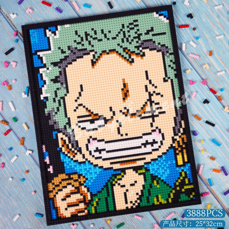 Các hạt song song Tranh điểm ảnh Conan Kakashi Doraemon Portgas·D·Ace Khối xây dựng Mô hình Người lớn Đồ chơi Trẻ em Quà tặng