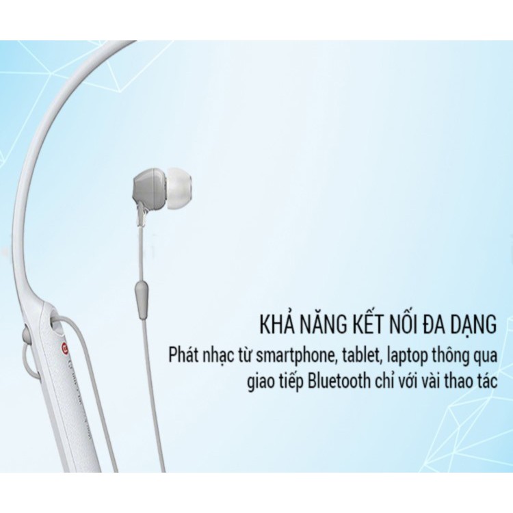 Tai nghe Bluetooth cho dân thể thao Hàng chính hãng SONY WI C400  - Pin hơn 20 giờ sử dụng