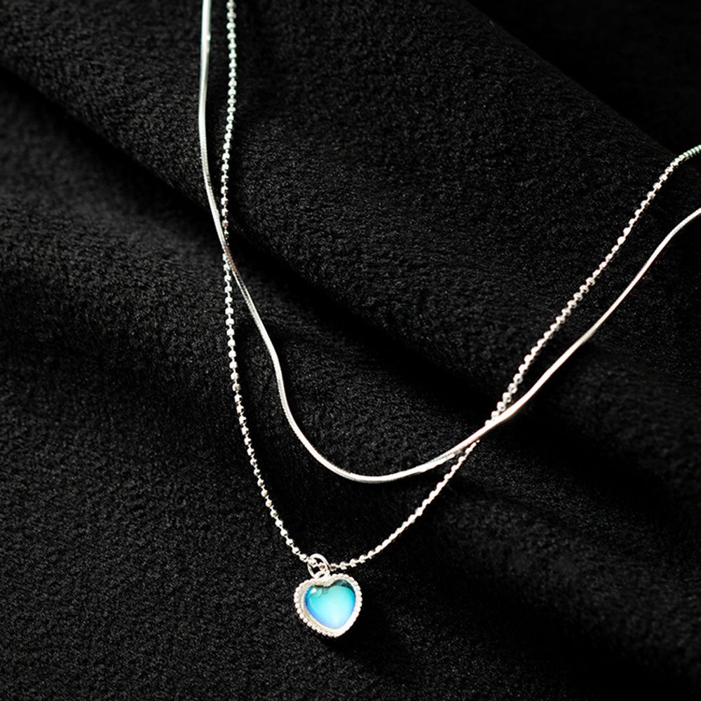 Dây chuyền choker phối màu gradient kiểu dáng cổ điển thanh lịch phong cách Hàn Quốc cho nữ