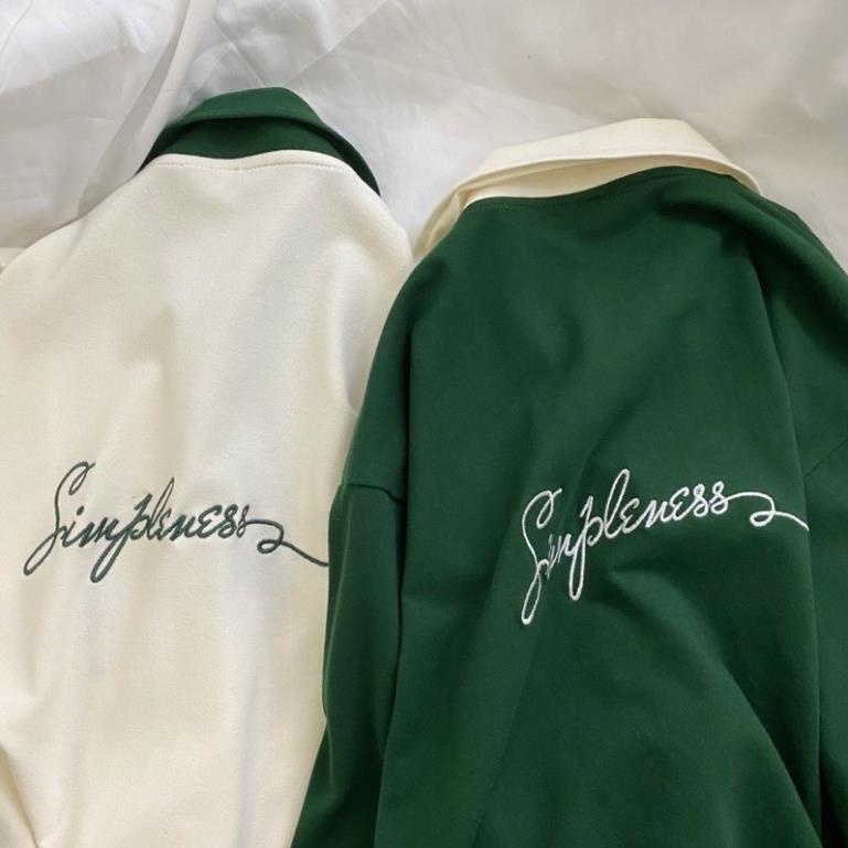 [Xả kho] Áo Thun Polo Form Rộng ATYS 2 Màu Xanh Lá/ Kem Chất Thun Cotton Nam Nữ Unisex (Hàng Sẵn)