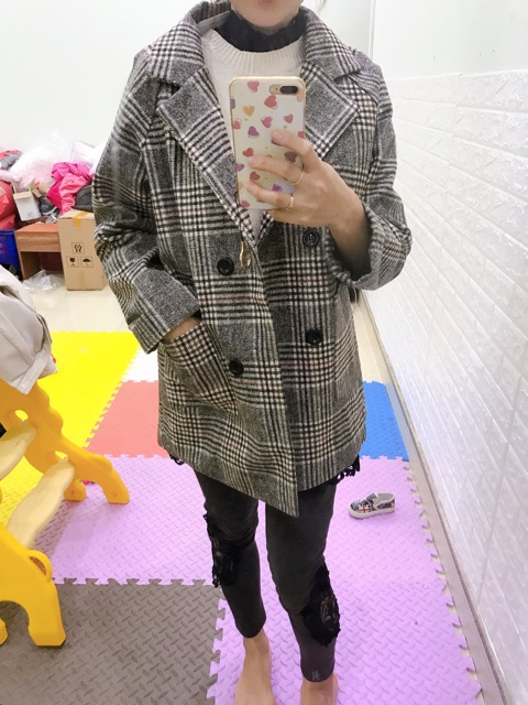 ( sẵn hàng ) Áo khoác kẻ có trần bông trong | BigBuy360 - bigbuy360.vn