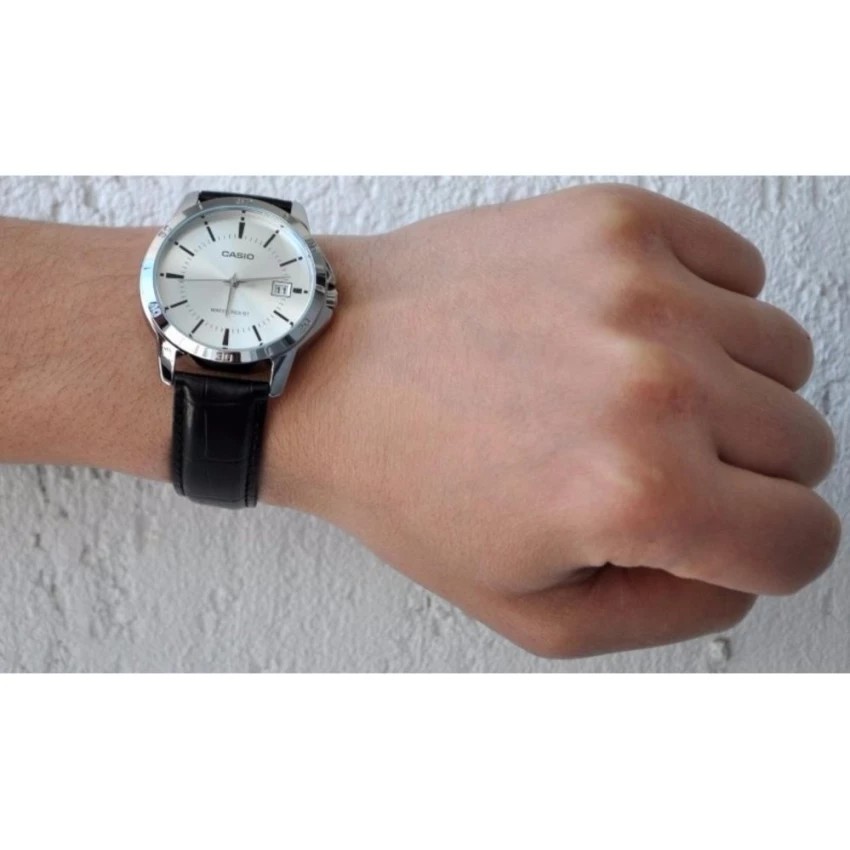 Đồng hồ nam dây da Casio chính hãng Anh Khuê MTP-V004L-7AUDF