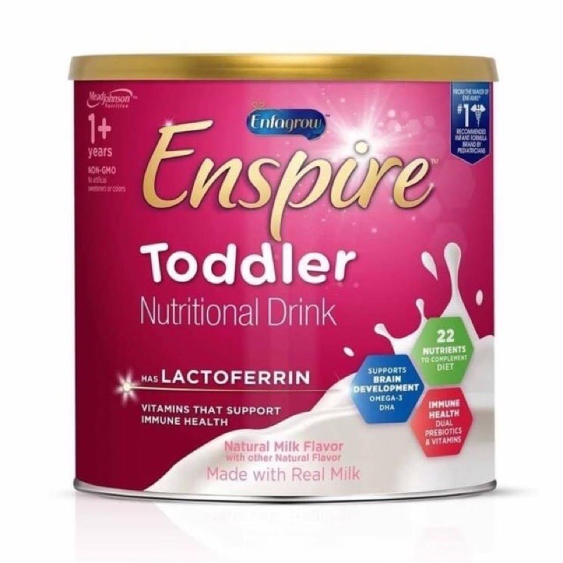 DATE 11/23 Thùng 4 hộp Sữa Bột Enfagrow Enspire Toddler Lactoferin 680g - Mỹ  (Enspire hồng)