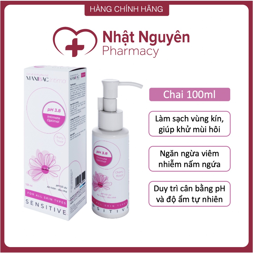 Gel vệ sinh phụ nữ Maxibac Intima pH 3.8