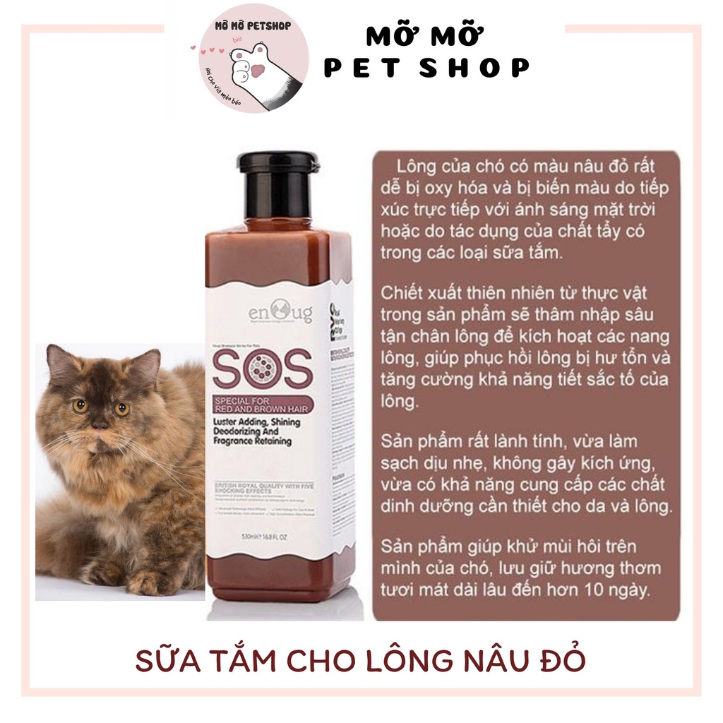 SỮA TẮM SOS 530ML CHO CHÓ MÈO