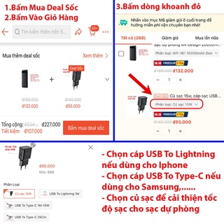 Sạc dự phòng tích hợp màn hình Led Dung Lượng 10000MAH WK-16, 20000MAH