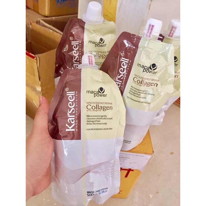 Kem Ủ Tóc Collagen Phục Hồi Tóc Chuyên Sâu Giúp Tóc Bóng Mượt Chắc Khỏe - Dầu Hấp Ủ Tóc Siêu Mềm Mượt Phục Hồi Tóc Hư Tổ