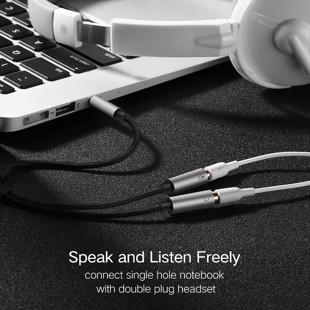 Cáp Chia Audio 3.5mm ra Tai Nghe &amp; Mic riêng biệt Cao Cấp UGREEN AV141