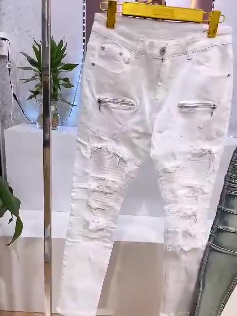 Các Mẫu Quần Jean Trắng , Xanh Xám , Vá Da Cao Cấp Cho Nam | BigBuy360 - bigbuy360.vn