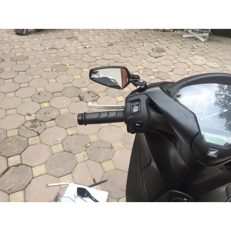 Gương Gù Thái Xịn lắp chân gương/gù tay lái