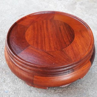 Đế không chân cao 6cm-Kỷ tròn-Chân để bát hương tròn gỗ hương cao cấp