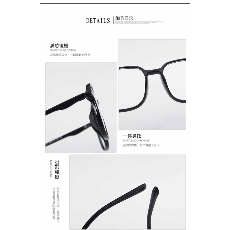 (KIQI-FASHION) COD Mắt Kính Chống Bức Xạ Và Ánh Sáng Xanh Hình Vuông Cổ Điển Dành Cho Nam Và Nữ