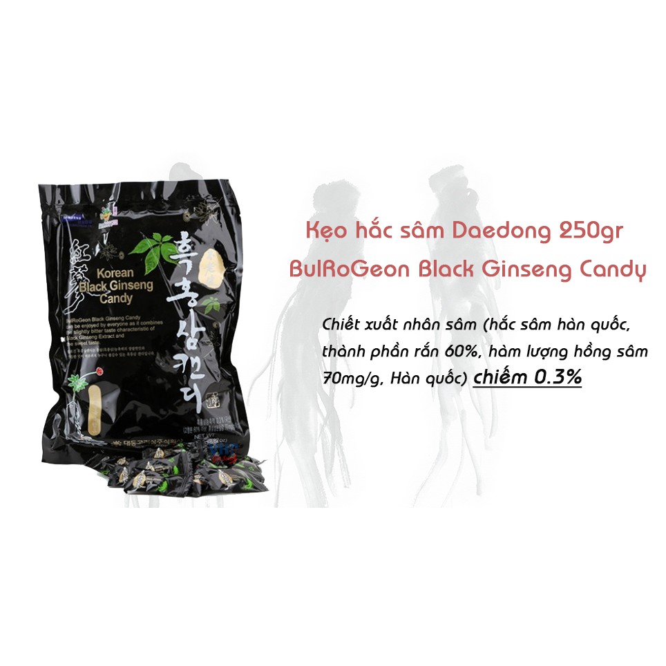 Kẹo Hắc Sâm Daedong Hàn quốc 250g