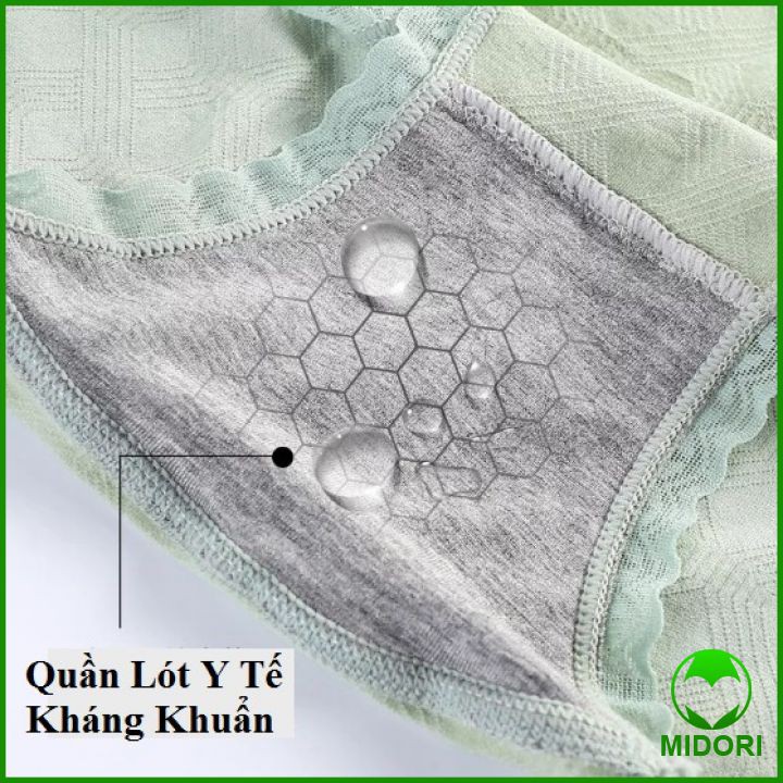 Quần lót cotton kháng khuẩn Midori dệt kim chống hằn viền thấm hút tốt 3DA | BigBuy360 - bigbuy360.vn