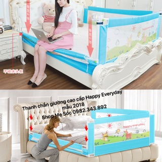 Combo 2 thanh chắn giường SKIDS mẫu 2018 cho giường 1m6 x 2m (1 thanh 1m5 và 1 thanh 2m)