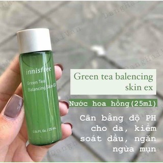 Nước hoa hồng innisfree green tea balancing skin ex 25ml