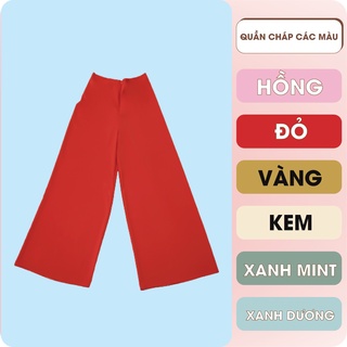 Áo dài lụa mỹ đỏ cách tân buộc nơ cổ
