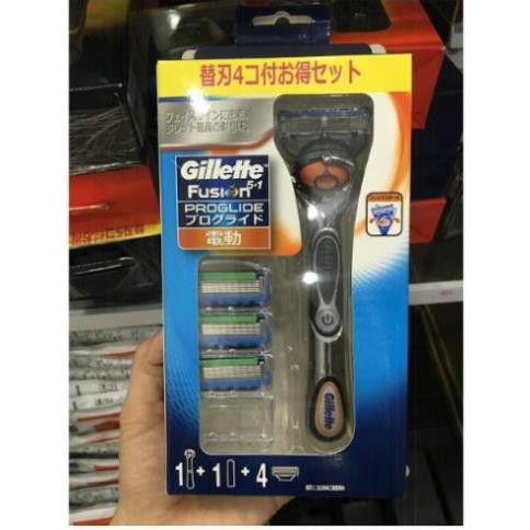 Bộ set Dao cạo râu Gillette Fusion Proglide 5+1 tặng 4 lưỡi thay thế Nhật bản (chạy pin tặng 3 lưỡi) shopnhatlulu