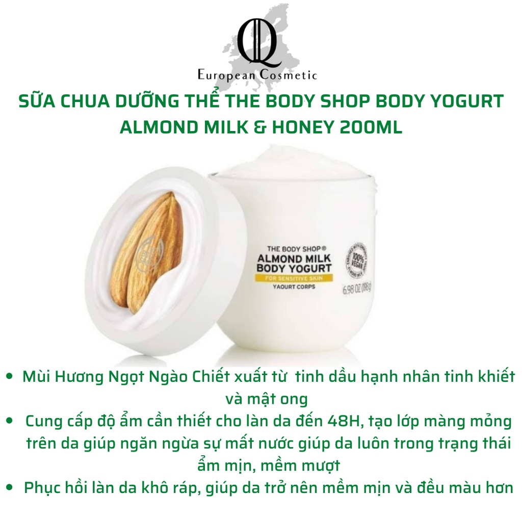 Sữa Chua Dưỡng Thể Almond Milk Body Yogurt The Body Shop 200ML