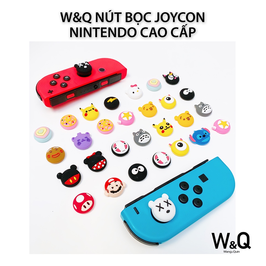 [Sẵn VN] W&amp;Q Set 4 Nút Bọc Analog Joycon Tay Cầm Cho Máy Chơi Game Nintendo Switch / Switch Lite/ OLED  Nhiều Mẫu