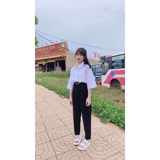 SƠ MI TRẮNG ÁO NỮ ĐI HỌC