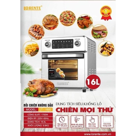 Nồi Chiên không dầu 16lit của Pháp..