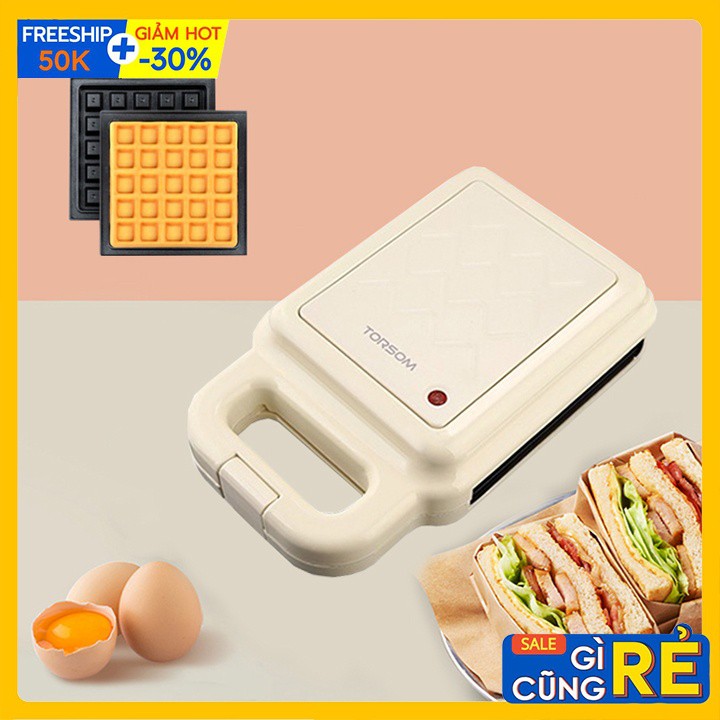 [Mã ELHADEV giảm 4% đơn 300K] Máy làm bánh waffle máy nướng bánh tổ ong mini Chính hãng Torsom