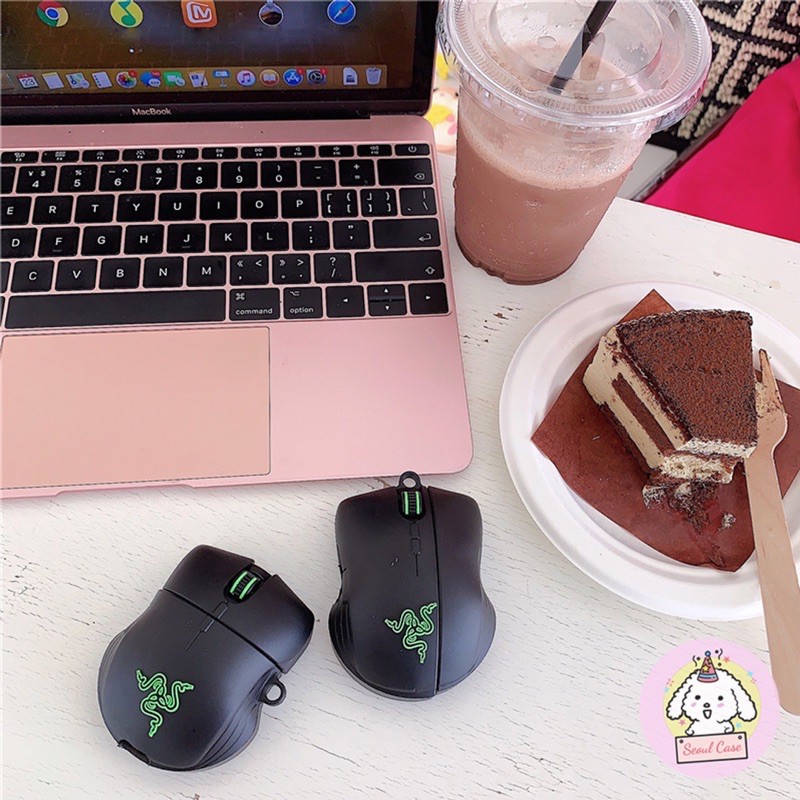 Case vỏ ốp bao đựng tai nghe không dây Airpods 1 2 pro Chuột Razer