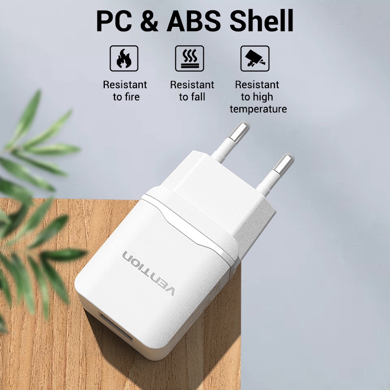 Cóc sạc Vention 5V 2.1A cho Xiaomi Samsung Huawei Fast charger Power Adapter