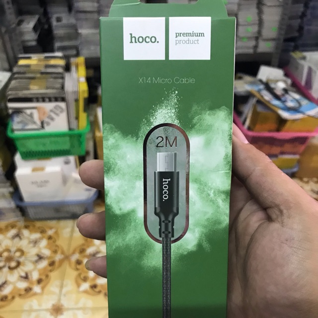 Dây cáp sạc hoco X14 chân micro bảo hành 1 tháng