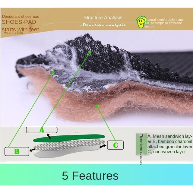 Đế Lót Giày Than Tre Hoạt Tính Khử Mùi Thấm Hút Mồ Hôi Cho Nam Và Nữ