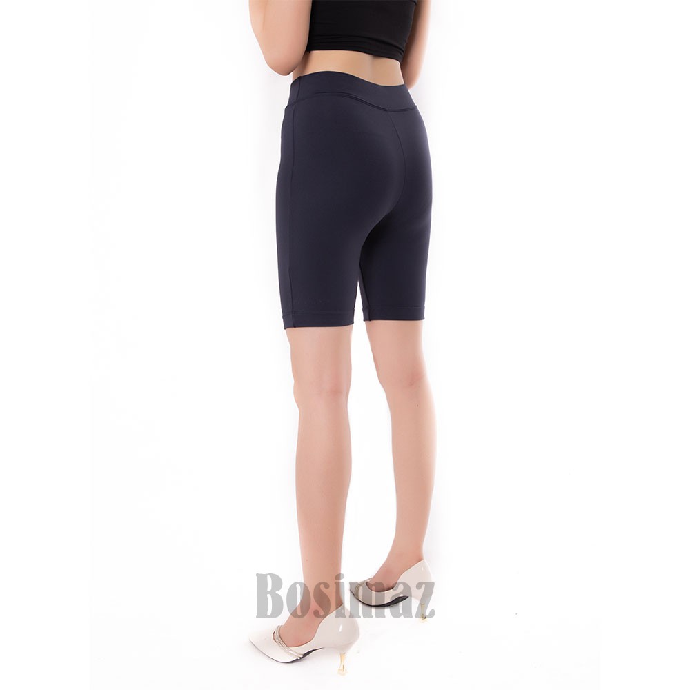 Quần Legging Nữ Bosimaz MS352 ngắn không túi màu xanh navy cao cấp, thun co giãn 4 chiều, vải đẹp dày, thoáng mát.