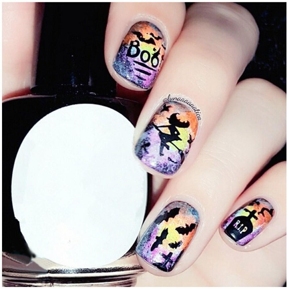 Bảng In Móng Tay Thời Trang DIY Chủ Đề Halloween