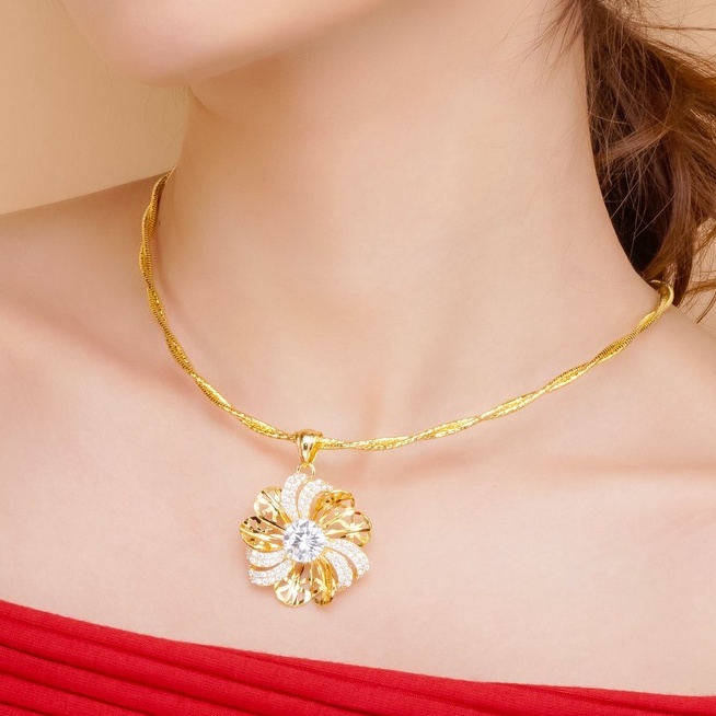 Mặt Dây Chuyền Hoa Xoáy Mạ Vàng 18K - M151