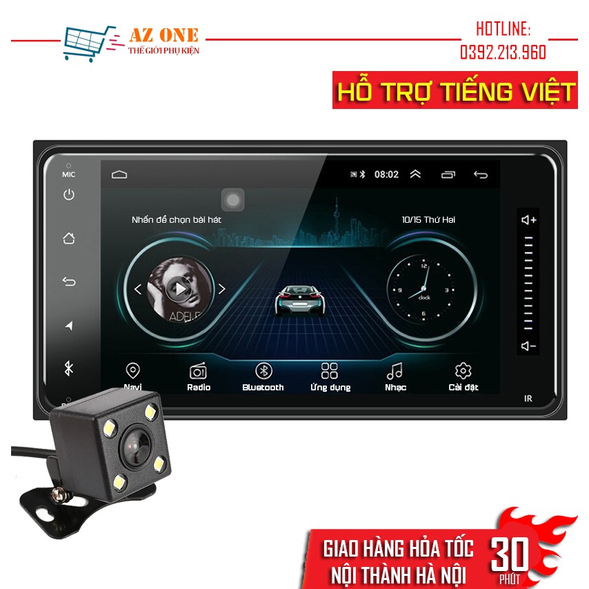 (Hỗ Trợ Tiếng Việt) Màn Hình Android 10.1 Cảm Ứng 7 Inch Bluetooth GPS Wifi Dành Cho Xe Toyota