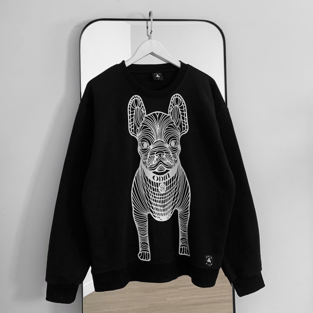 Áo Sweater OD Oversize Psychedelic Dog, áo nỉ dài tay Unisex ODIN CLOTHING | BigBuy360 - bigbuy360.vn