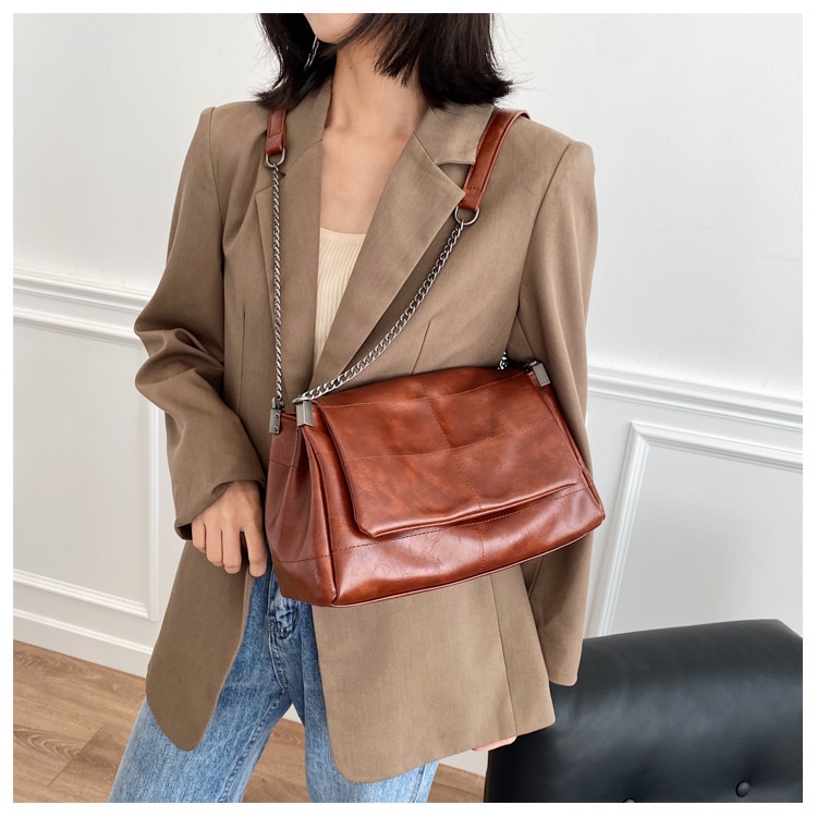 Túi đeo vai IELGY cỡ lớn họa tiết hình thoi phong cách đơn giản thời trang cho nữ