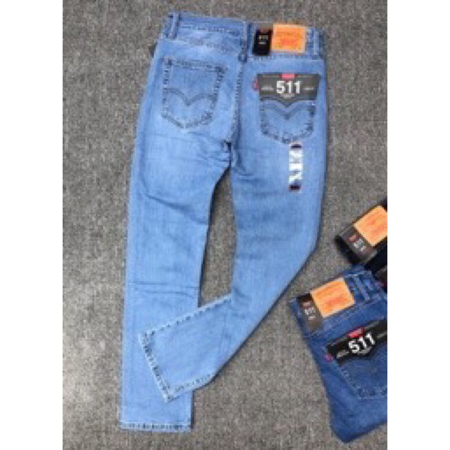 Quần jean nam Levi.s  màu xanh nhạt ống đứng - chất vải co giãn Hải An Jeans