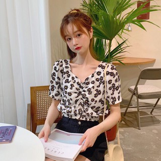 ❄️ÁO CỔ V DÚN NGỨC HOA CÚC