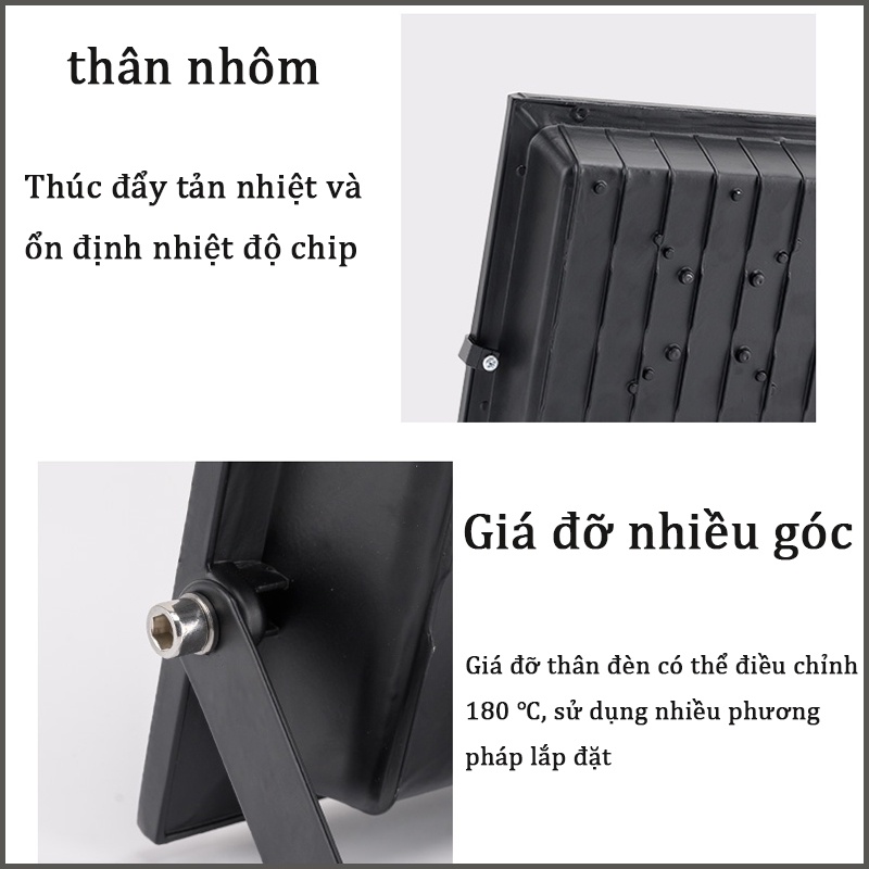Đèn pha led 50W 100W 150W 200W chuyên công trình, bảng hiệu lắp đặt ngoài trời chống nước IP66 đủ công suất