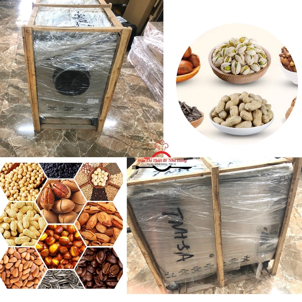 Máy rang hạt, máy rang hạt dẻ 5-7 kg_HÀNG CHÍNH HÃNG bảo hành 12 tháng