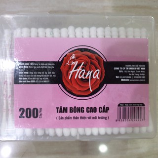 [combo 8 hộp] Tăm bông cao cấp Hana lõi giấy 200 que [MỚI]