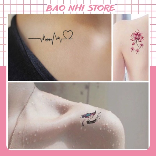Combo 30 Tấm Hình Xăm Dán Flash Tattoo Tha Thu Chống Thấm Nước 1652 bảo nhi shop