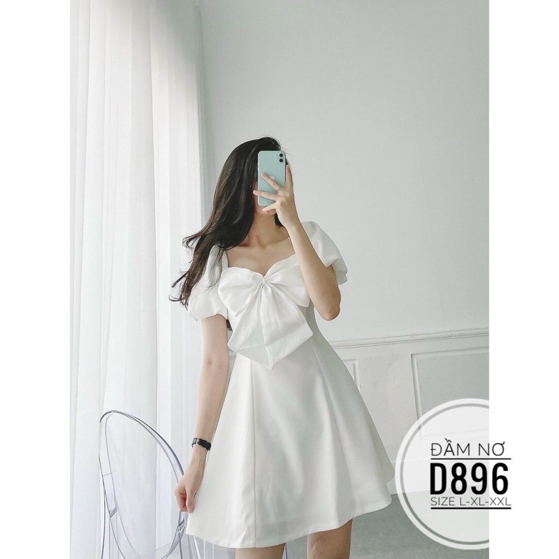 ĐẦM bigsize phom A xoè nhẹ nơ ngực bigsize 55kg-90kg😘😘