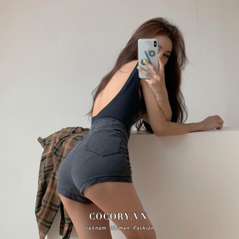 Cocory vn Quần Đùi Lưng Cao Phong Cách Cổ Điển Kiểu Dáng Quyến Rũ | BigBuy360 - bigbuy360.vn
